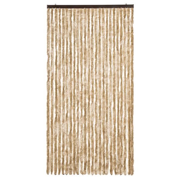 vidaXL Fly Curtain Beige 39.4x90.6" Chenille