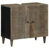 vidaXL Bathroom Sink Cabinet Black Solid mango wood, engineered wood
