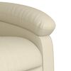 vidaXL Stand Up Massage Recliner Chair Cream Faux leather Standard