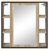 vidaXL Bathroom Mirror Cabinet Beige 60 x 16 x 60 cm Engineered wood