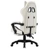 vidaXL Racing Chair Black and White Faux leather (PVC, polyester, cotton)