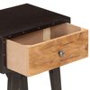 vidaXL Bedside Cabinet Black and Brown Solid Reclaimed Wood, MDF