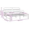 vidaXL Daybed Frame Black 29.53 x 74.80 in Powder-Coated Steel