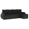 vidaXL Garden Sofa Set Black PE rattan Large Modular Garden Sofa Set