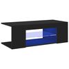 vidaXL TV Cabinet Black Engineered wood Medium TV Cabinet Rectangular