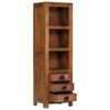 vidaXL Highboard with 3 Drawers 15.7"x11.8"x51.2" Solid Mango Wood