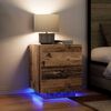 vidaXL Bedside Cabinet 2 pcs Old Wood 17.72 x 15.75 x 21.65 in