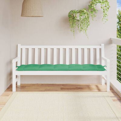 vidaXL Garden Bench Cushion Green 70.9"x19.7"x2.8" Oxford Fabric