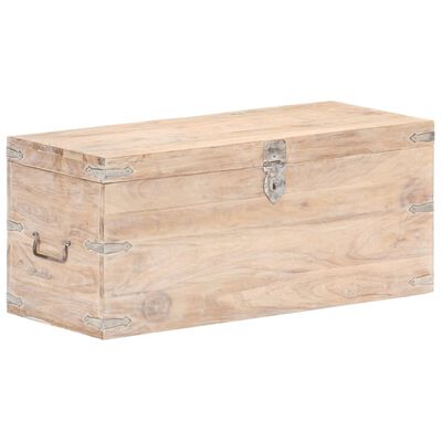 vidaXL Chest 35.4"x15.7"x15.7" Solid Acacia Wood