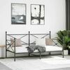 vidaXL Daybed With Trundle Black Steel 39.4x74.8 inches mattress size