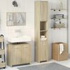 vidaXL Bathroom Furniture Set Sonoma Oak Engineered Wood 3 Piece Set