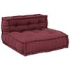 vidaXL Pouffe Maroon Cotton 27.6 in x 27.6 in x 21.3 in
