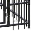vidaXL Dog Kennel Black Powder-coated steel 14.75 sq. m Durable
