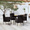 vidaXL Garden Dining Set Black, Dark Grey