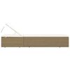 vidaXL Sunlounger Brown and cream white PE rattan, powder-coated steel