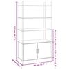 vidaXL Highboard Brown Engineered wood 31.5 x 15.7 x 60.2 in Highboard