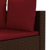 vidaXL Patio Sofa Set Set of 5 Brown