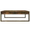 vidaXL Coffee Table Smoked oak Engineered wood 39.4 x 39.4 x 13.8 in