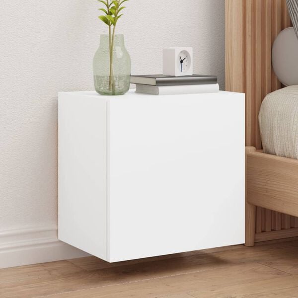 vidaXL TV Wall Cabinet Set of 2 White Engineered Wood Medium