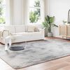 vidaXL Shaggy Rug Silver Grey 100% Polyester 94.5 x 133.9 in Foldable