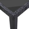 vidaXL Garden Table And Chair Black