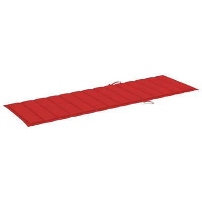 Red lounge mat laid flat