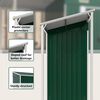 vidaXL Garden Shed Green Galvanized steel, Plastic Large Garden Shed