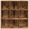 vidaXL Book Cabinet Old Wood Engineered Wood Medium Stylish Book Storage