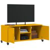 vidaXL TV Cabinet Mustard Yellow Cold-rolled Steel 39.6 x 15.4 x 17.1 in