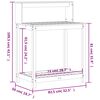 vidaXL Potting Table White Solid Pine Wood Large Potting Table