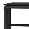vidaXL Patio Stool Black PE rattan, Powder-coated steel, Foam