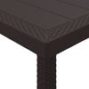 vidaXL Garden Table Brown 250 x 100 x 73 cm poly rattan