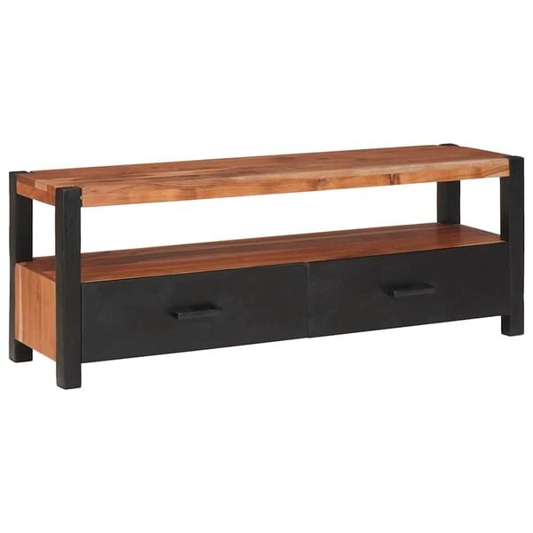 vidaXL Media Cabinet Brown 43.31 x 11.81 x 15.75 in Solid Acacia Wood