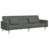 vidaXL Sofa Bed Dark Grey Polyester Fabric 2-seater