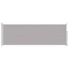 vidaXL Side Awning Grey Polyester with PU coating, powder-coated iron