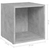 vidaXL 8 Piece TV Stand Set Concrete Gray Engineered Wood