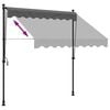 vidaXL Retractable Awning Anthracite Polyester with PU coating