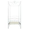 vidaXL Bed Frame White Metal Single Tough Bed Frame Rectangular