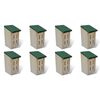 vidaXL Butterfly Houses 8 pcs Wood 5.5"x5.9"x8.7"