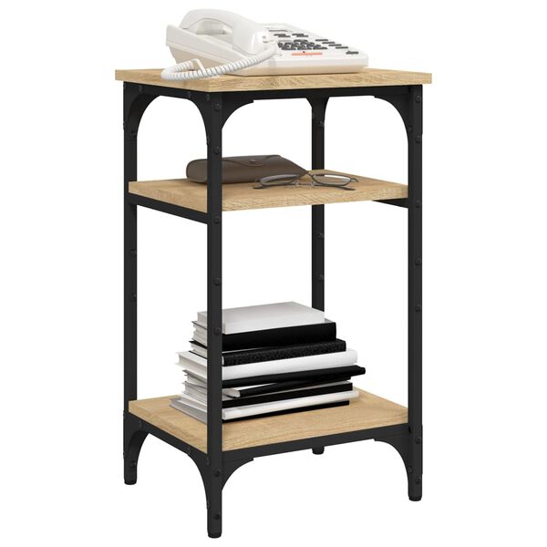 vidaXL Side Table Sonoma oak Engineered wood Compact Side Table
