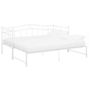 vidaXL Sofa Bed Frame White Powder-coated metal Standard