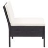 vidaXL Garden Lounge Set Black Poly Rattan Large Modular