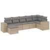 vidaXL Garden Sofa Set Beige, Light Grey