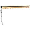 vidaXL Automatic Retractable Awning Yellow and White 9.8x8.2'