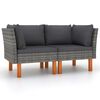 vidaXL Corner Sofa Grey and Anthracite