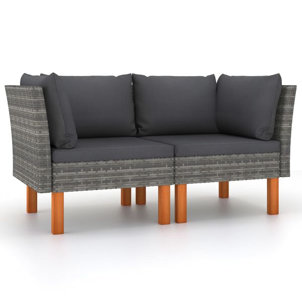 vidaXL Corner Sofa Grey and Anthracite