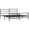 vidaXL Bed Frame Black Powder-coated steel 72x84 in Bed Frame