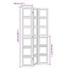 vidaXL Room Divider 3 Panels White Solid Wood Paulownia