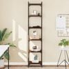 vidaXL Bookcase Brown Oak Engineered Wood 6-Tier Adjustable Feet