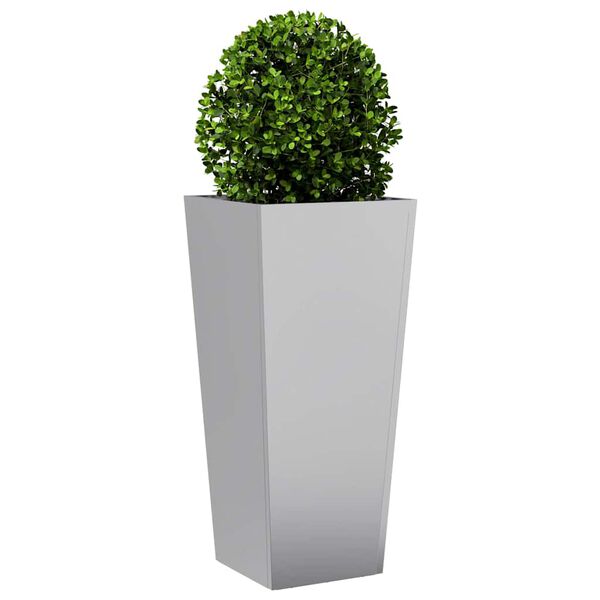 vidaXL Garden Planter Silver Galvanized Steel Large Durable